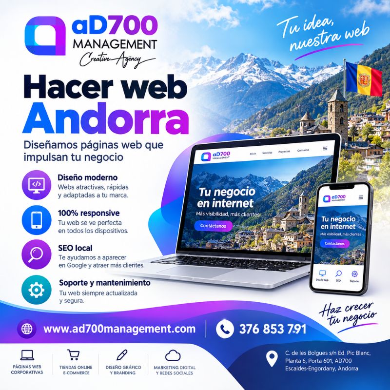 Hacer web Andorra: páginas optimizadas para atraer clientes